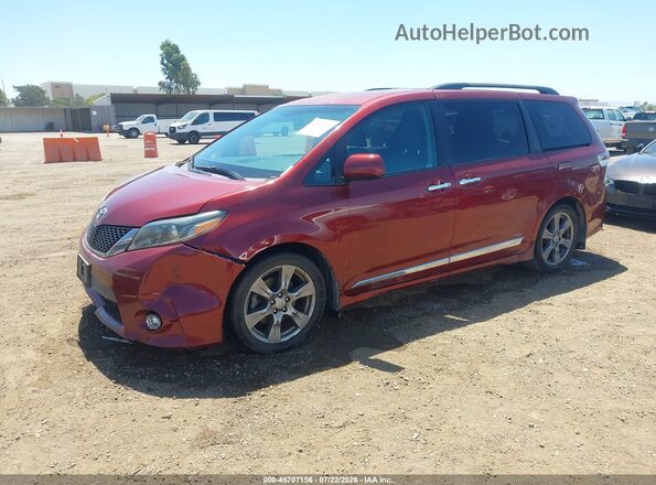 5TDXZ3DC4HS878727 2017 TOYOTA SIENNA Red Vista tres cuartos delantera izquierda