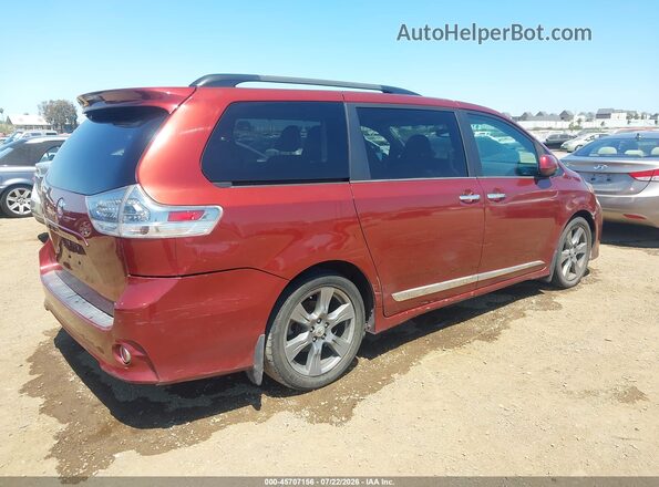 5TDXZ3DC4HS878727 2017 TOYOTA SIENNA Red Trasero derecho