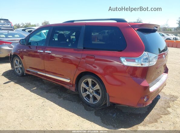 5TDXZ3DC4HS878727 2017 TOYOTA SIENNA Red Trasero izquierdo