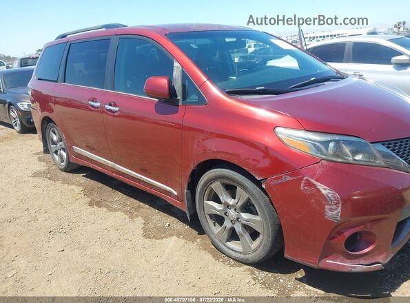 5TDXZ3DC4HS878727 2017 TOYOTA SIENNA Red Vista frontal