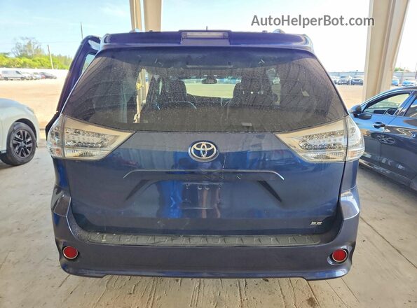 5TDXZ3DC4JS911585 2018 TOYOTA SIENNA Blue Widok z tyłu