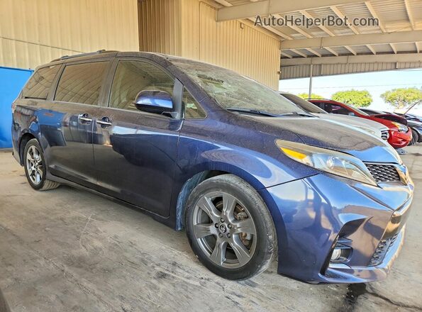5TDXZ3DC4JS911585 2018 TOYOTA SIENNA Blue Przód prawy