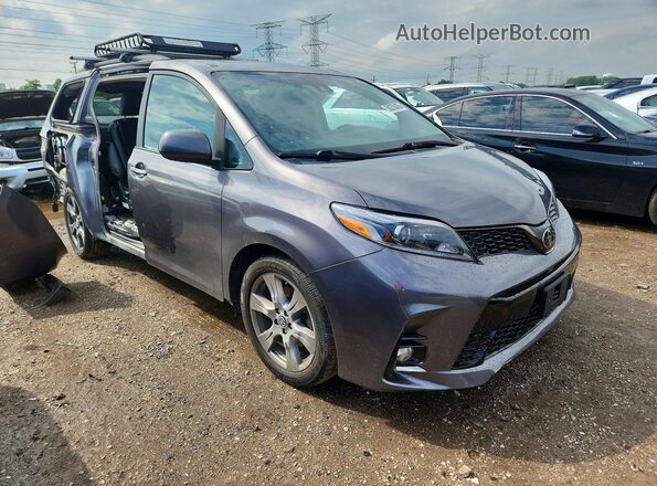 5TDXZ3DC7JS959257 2018 TOYOTA SIENNA Gray Delantero derecho
