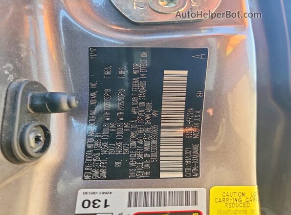 5TDXZ3DC8HS900695 2017 TOYOTA SIENNA Серый Вид наклейки с VIN-кодом