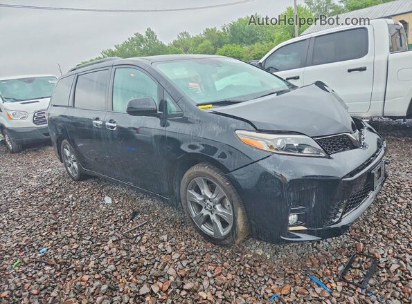5TDXZ3DC9JS939852 2018 TOYOTA SIENNA Black Передня права чверть