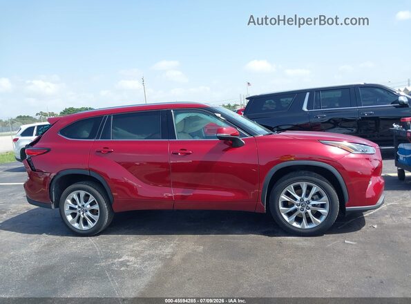 5TDYARAH5PS019370 2023 TOYOTA HIGHLANDER Red Սալոնի հետևի տեսք