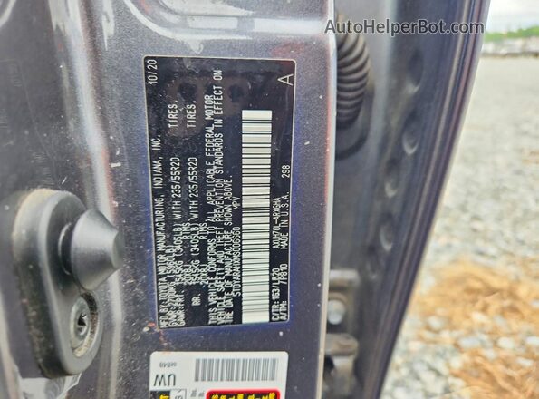 5TDYARAHXMS006660 2021 TOYOTA HIGHLANDER Black VIN sticker view
