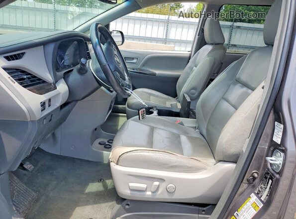 5TDYK3DC0GS707934 2016 TOYOTA SIENNA Gray Vista interior delantera