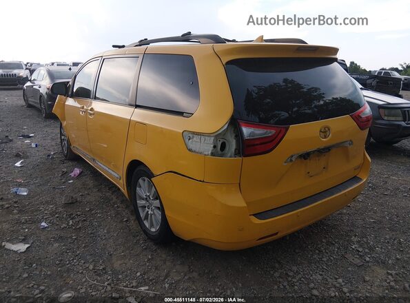 5TDYK3DC1GS763400 2016 TOYOTA SIENNA Yellow Задня ліва чверть