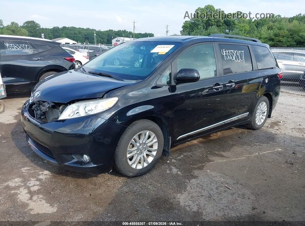 5TDYK3DC2GS723326 2016 TOYOTA SIENNA Black წინა მარცხენა ხედი სამი მეოთხედიდან