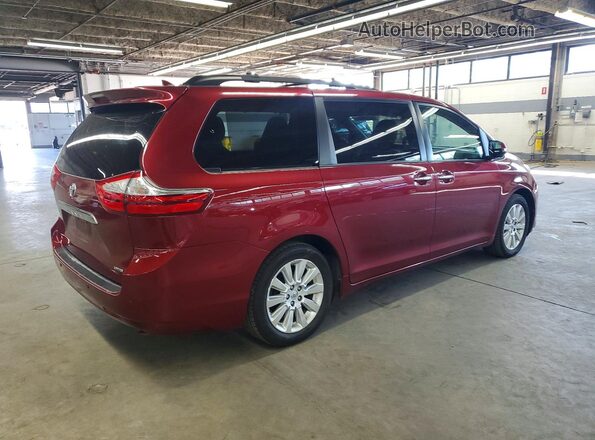 5TDYK3DC2GS738649 2016 TOYOTA SIENNA Red Tył prawy