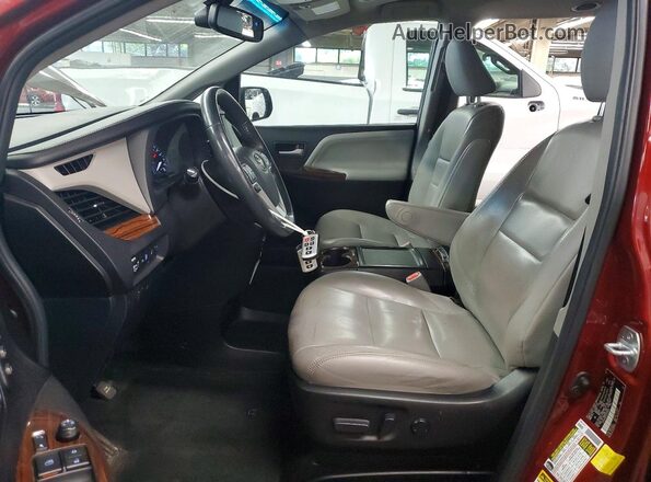 5TDYK3DC2GS738649 2016 TOYOTA SIENNA Red Widok wnętrza z przodu