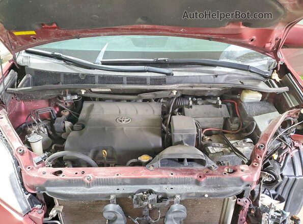 5TDYK3DC3GS749109 2016 TOYOTA SIENNA Red Vista del compartimento del motor