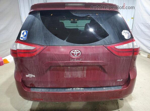 5TDYK3DC3GS749109 2016 TOYOTA SIENNA Red Vista trasera