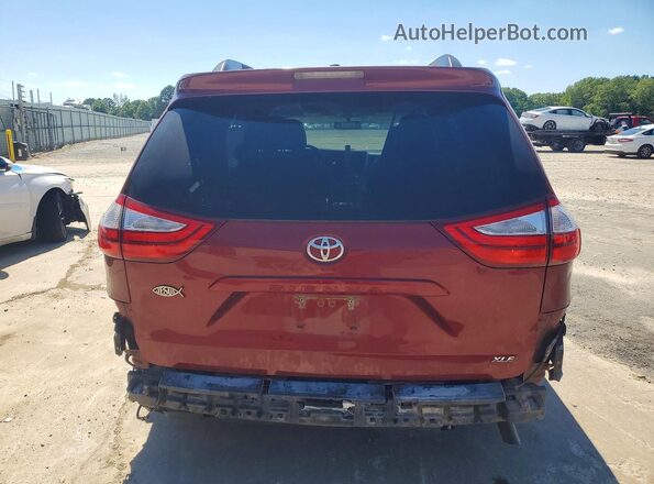 5TDYK3DC5GS762654 2016 TOYOTA SIENNA Maroon Հետևի տեսք