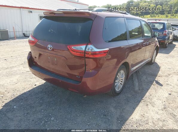 5TDYK3DC6GS741876 2016 TOYOTA SIENNA Burgundy Задня права чверть