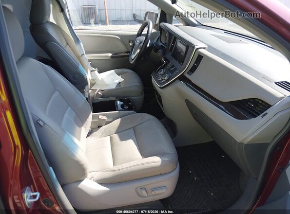 5TDYK3DC6GS741876 2016 TOYOTA SIENNA Burgundy Вид салону спереду