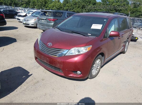5TDYK3DC6GS741876 2016 TOYOTA SIENNA Burgundy Передня ліва чверть