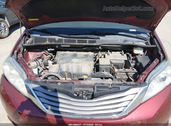 5TDYK3DC6GS741876 2016 TOYOTA SIENNA Burgundy Вид ззаду