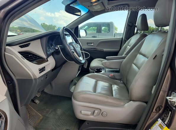 5TDYK3DC7GS735505 2016 TOYOTA SIENNA Gray წინა სალონის ხედი