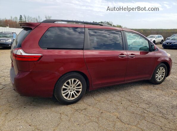 5TDYK3DC8GS763877 2016 TOYOTA SIENNA Maroon Հետևի աջ