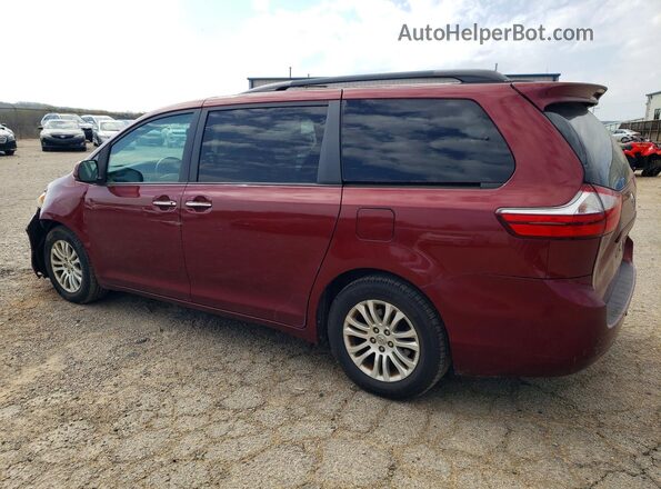 5TDYK3DC8GS763877 2016 TOYOTA SIENNA Maroon Հետևի ձախ