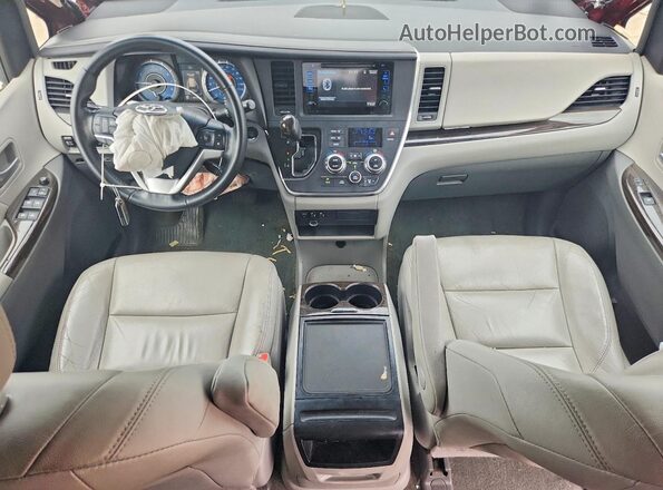 5TDYK3DCXGS708511 2016 TOYOTA SIENNA Red Dashboard view