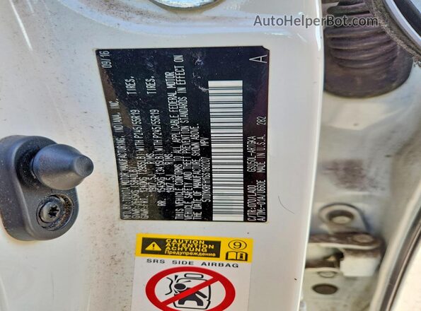5TDYKRFH1GS180207 2016 TOYOTA HIGHLANDER White Widok naklejki z numerem VIN
