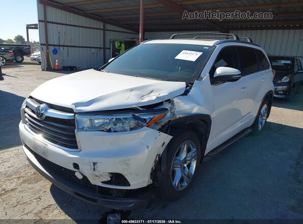 5TDYKRFH2GS184055 2016 TOYOTA HIGHLANDER White Vista frontal