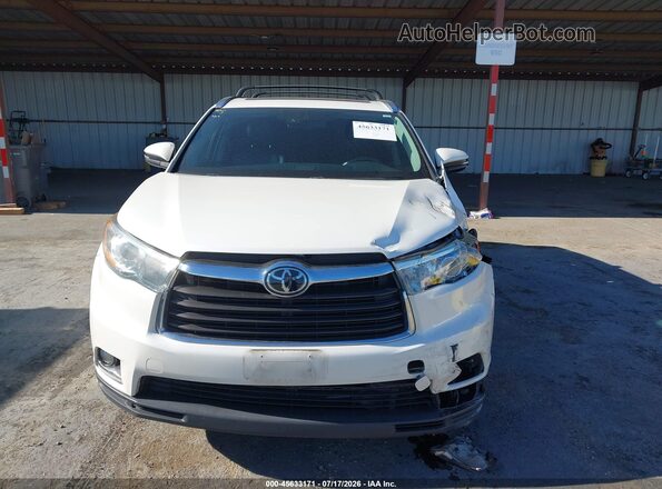 5TDYKRFH2GS184055 2016 TOYOTA HIGHLANDER White Vista del cuadro de instrumentos