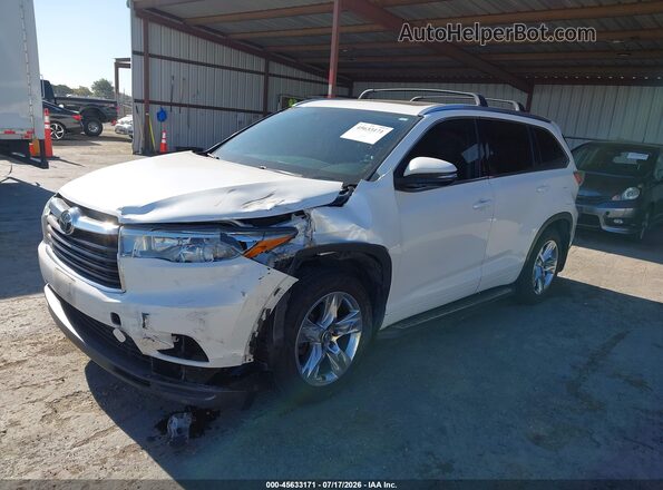 5TDYKRFH2GS184055 2016 TOYOTA HIGHLANDER White Vista tres cuartos delantera izquierda