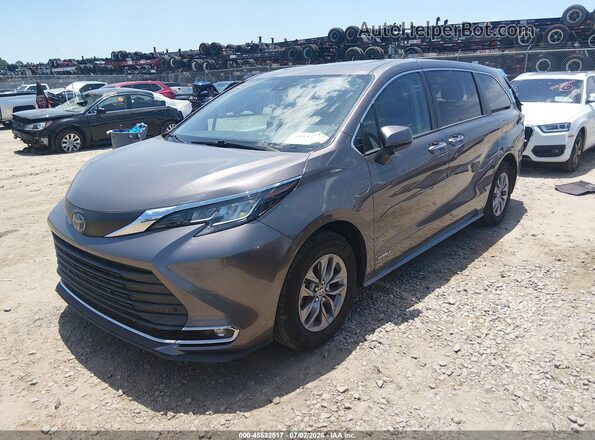 5TDYRKEC0MS022171 2021 TOYOTA SIENNA Gray Առջևի ձախ երեք քառորդ տեսարան