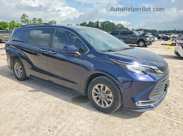 5TDYRKEC0NS102782 2022 TOYOTA SIENNA Синий Передняя правая четверть