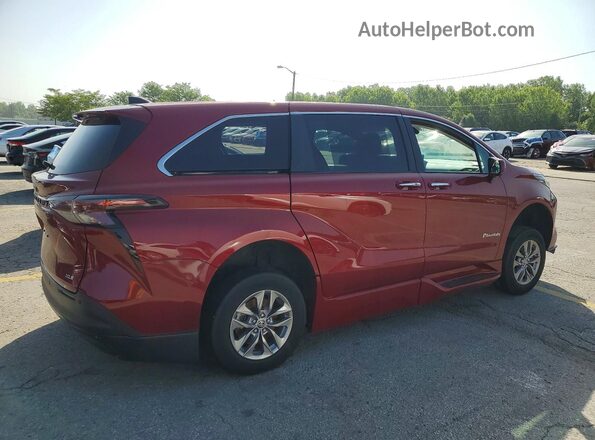 5TDYRKEC3SS243275 2025 TOYOTA SIENNA Red Rear right