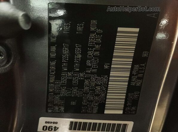 5TDYRKEC4PS139854 2023 TOYOTA SIENNA Gray VIN sticker view