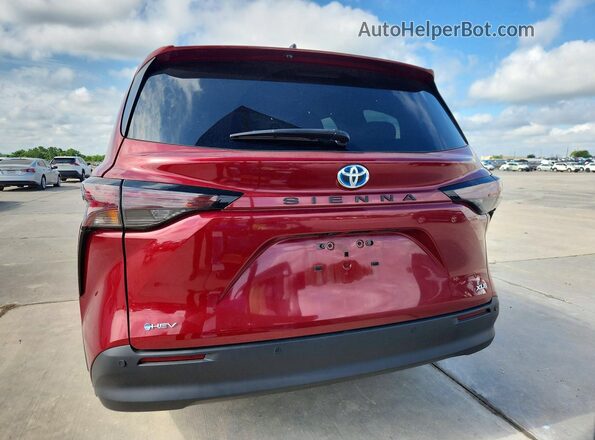5TDYRKEC4SS275071 2025 TOYOTA SIENNA Red Հետևի տեսք