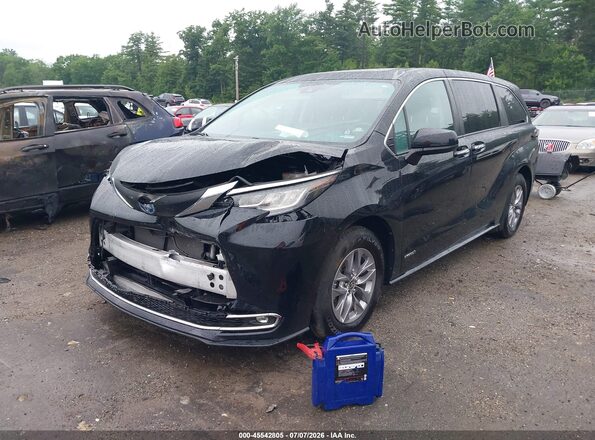 5TDYRKEC5MS017290 2021 TOYOTA SIENNA Black Առջևի ձախ երեք քառորդ տեսարան