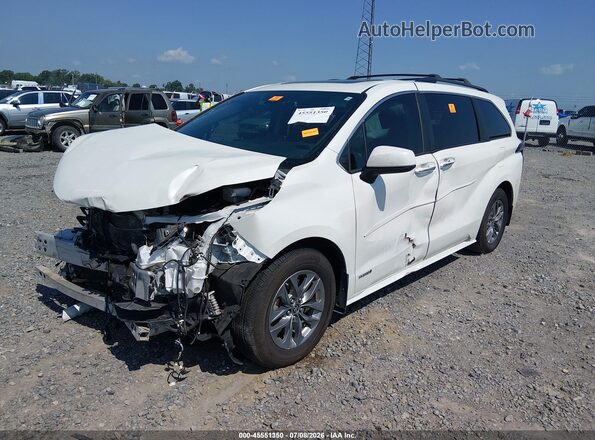 5TDYRKEC7MS048816 2021 TOYOTA SIENNA White Առջևի ձախ երեք քառորդ տեսարան
