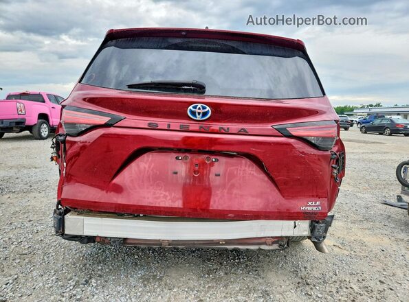 5TDYRKEC8NS079977 2022 TOYOTA SIENNA Maroon Вид ззаду