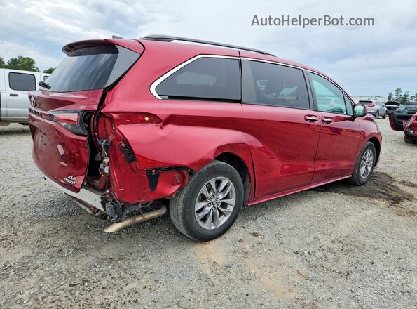 5TDYRKEC8NS079977 2022 TOYOTA SIENNA Maroon Задня права чверть