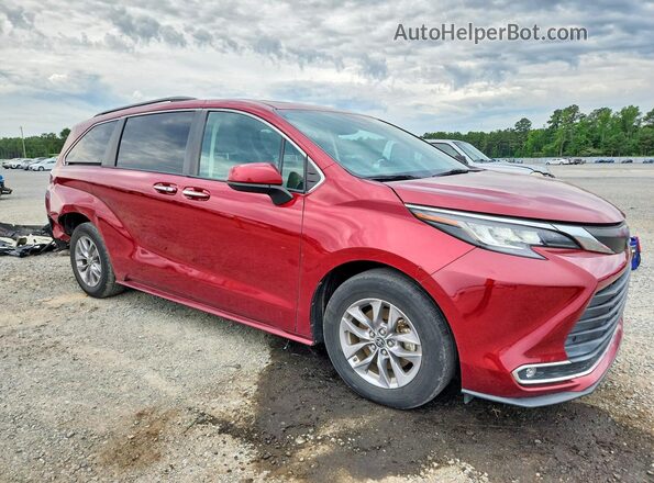 5TDYRKEC8NS079977 2022 TOYOTA SIENNA Maroon Передня права чверть