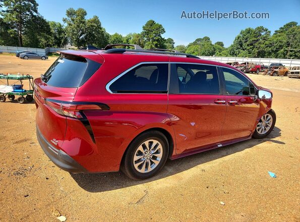5TDYRKEC8NS130667 2022 TOYOTA SIENNA Red უკანა მარჯვენა