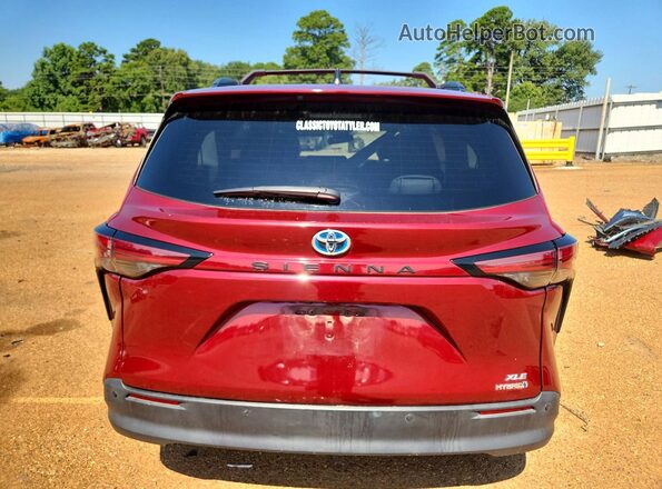 5TDYRKEC8NS130667 2022 TOYOTA SIENNA Red უკანა ხედი