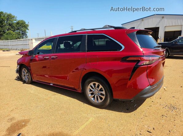 5TDYRKEC8NS130667 2022 TOYOTA SIENNA Red უკანა მარცხენა