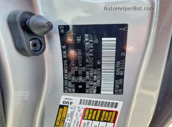 5TDYRKEC8SS259746 2025 TOYOTA SIENNA Серебряный Вид наклейки с VIN-кодом