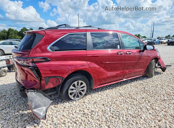 5TDYRKEC8SS285442 2025 TOYOTA SIENNA Темно-бордовый Задняя правая четверть