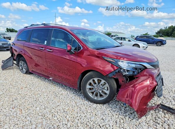 5TDYRKEC8SS285442 2025 TOYOTA SIENNA Темно-бордовый Передняя правая четверть