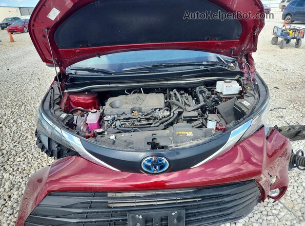 5TDYRKEC8SS285442 2025 TOYOTA SIENNA Темно-бордовый Вид подкапотного пространства