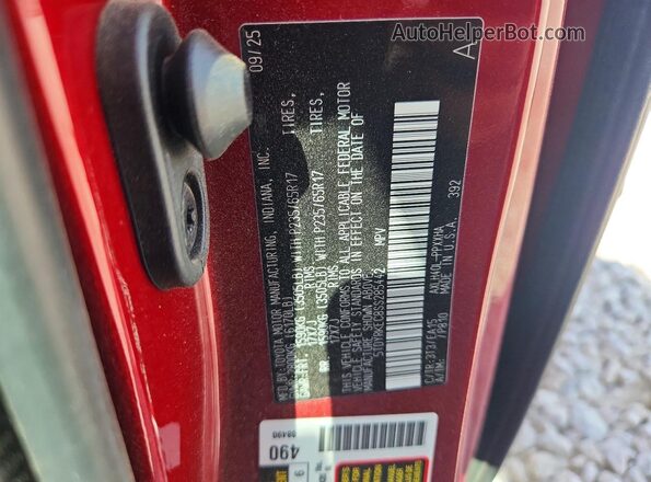 5TDYRKEC8SS285442 2025 TOYOTA SIENNA Темно-бордовый Вид наклейки с VIN-кодом