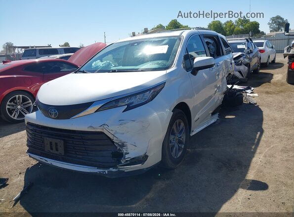 5TDYRKEC9MS014232 2021 TOYOTA SIENNA White Առջևի ձախ երեք քառորդ տեսարան